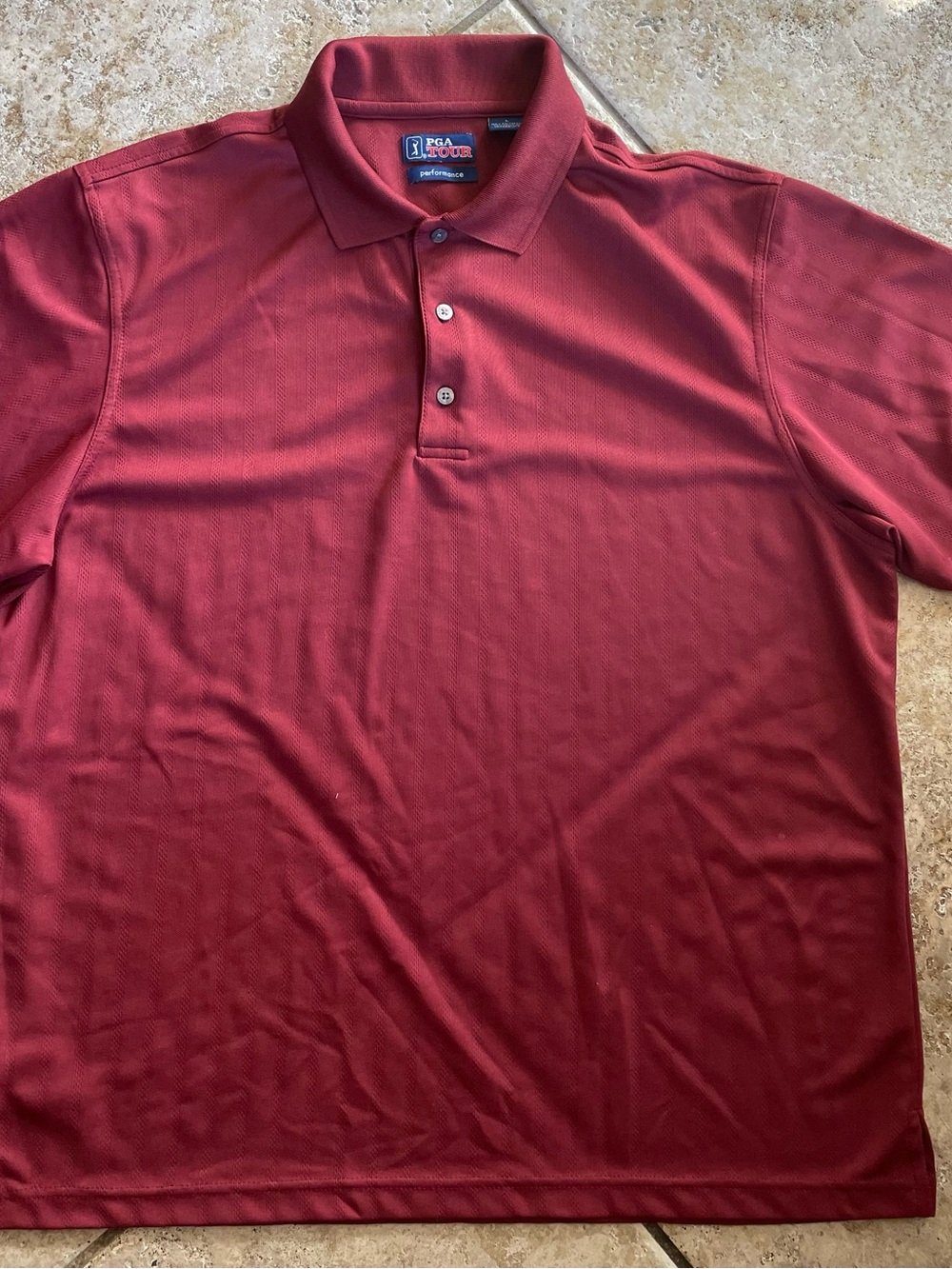 PGA Tour Men's Polo Shirt - Deep Red